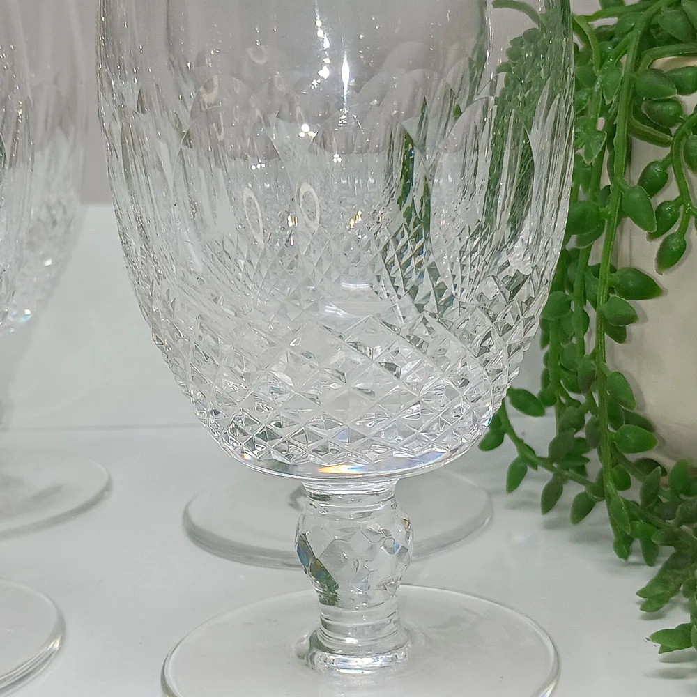 Waterford Crystal Clear Wine Goblets Set Of 4